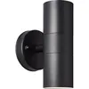 Image de Applique murale JANDY 2L noir métal/verre GU10 max 18W IP44