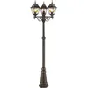 Image de JANEL Lampadaire extérieur - Noir doré - E27 max 3x60W - Ampoule non incluse