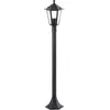 Image de Potelet extérieur BRILLIANT CARLEEN 1 m Métal/Verre Noir IP44 E27 60 W