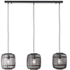 Image de BRILLIANT Suspension Woodrow, 3 flammes bois foncé / noir