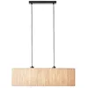 Image de Brilliant lampe, suspension Wimea 2 flammes noir / naturel, 2x A60, E27, 52W, câble raccourcissable / réglable en hauteur