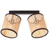 Image de Brilliant lampe, Wiley spot bar 2 flammes bois clair / noir, 2x D45, E14, 60W, têtes pivotantes