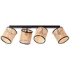 Image de Brilliant lampe, Wiley spot bar 4 flammes bois clair / noir, 4x D45, E14, 42W, têtes pivotantes