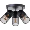 Image de Brilliant, Plafonnier, Kamolo Spotrondell 3flg noir mat (E27)