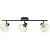 Image de Brilliant, Suspension, Norah Spotbalken 3flg. bois clair/noir (E14)