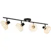 Image de Brilliant, Suspension, Norah Spotbalken 4flg. bois clair/noir (E14)