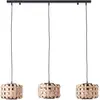 Image de Brilliant, Suspension, Suspension Woodline 3 lampes bambou (E27)