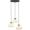 Image de Brilliant, Suspension, Suspension Kaizen 3 lampes ambre-ambre/noir mat (E27)