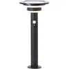 Image de Borne Extérieure - Brilliant - Garvina - Led Et Solaire - Détecteur De Mouvement - Acier Inoxydable Et Plastique - 4 W - Noir