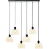 Image de Brilliant, Suspension, Casto Lampe à suspendre 5 flammes noir/ambre (E27)