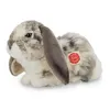 Image de Peluche lapin gris allongé 30 cm