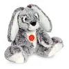 Image de Peluche lapin pantin gris chiné 21 cm