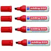 Image de edding - marqueur permanent 500, pointe biseautée, rouge