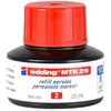 Image de Recharge pour marqueur permanent Edding E21 25 ml - Rouge