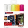 Image de EDDING Assortiment de 5 craies liquides E4090 - Taille XL - Fluos