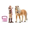 Image de Schleich Figurine 41431 - Cheval - Palefreniere avec jument islandaise