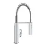 Image de GROHE Mitigeur cuisine Eurocube Bec haut chrome douchette extractible