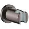 Image de Grohe, Barre de douche + curseur, Support de douche à main RAINSHOWER n verst rosace ronde hard graphite