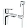 Image de Grohe bauedge mitigeur de lavabo taille s + douchette de bidet, chrome (23757000)