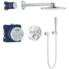 Image de Colonne de douche encastrée thermostatique GROHE Grotherm SmartControl Douchette Euphoria Stick chromé