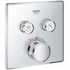 Image de GROHE Mitigeur thermostatique pour installation encastrée 2 sorties Grohtherm SmartControl 9124000 - Limiteur de température -Chrome