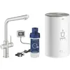 Image de Grohe, Robinetterie de cuisine, Robinet de cuisine avec fonction filtre et eau bouillante Red Duo supersteel matt 30327