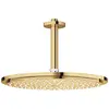 Image de Grohe, Pommeau de douche, Set de douche de tête Rainshower Cosmopolitan 310 26067GL0 31 cm y compris raccordement au (1 Type de jet, 9 l/min)