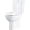 Image de Grohe, Cuvette toilettes + bidet, WC encastré BauKeramik avec Rimless avec couvercle QR/SC, blanc