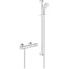 Image de Grohe, Robinetterie de salle de bains, Mitigeur thermostatique de douche GROHTHERM 800 1/2" m Garniture de douche chr