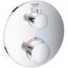 Image de GROHE - Mitigeur thermostatique encastré Grohe Grohtherm 2 sorties - Façade ronde