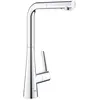 Image de GROHE Mitigeur cuisine Zedra 2 jets Bec haut chrome douchette extractible