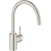 Image de Grohe, Robinetterie de cuisine, Robinet de cuisine avec mitigeur Concetto supersteel mat 32663