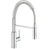 Image de Robinet de cuisine avec douchette bec haut GROHE Get chromé
