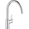 Image de Grohe, Robinetterie de cuisine, BauCurve keukenkraan - hoge draaibare C-uitloop - chroom - 31536001
