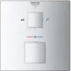 Image de Grohe, Robinetterie de salle de bains, Baignoire thermo. GROHTHERM CUBE carré avec inverseur 2 voies chr