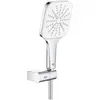 Image de Grohe, Pommeau de douche, Ensemble de douche Rainshower SmartActive 130 Cube Chrome (3 Types de jets, 9.50 l/min)