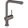 Image de Grohe, Robinetterie de cuisine, Küchenarmatur mit Handbrause Minta hard graphite glänzend 30274