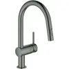 Image de Grohe, Robinetterie de cuisine, Küchenarmatur mit Handbrause Minta hard graphite gebürstet 32321
