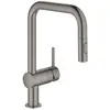 Image de Grohe, Robinetterie de cuisine, Robinet de cuisine avec douchette à main Minta dur graphite brossé 32322