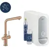 Image de Grohe, Robinetterie de cuisine, Robinet de cuisine avec fonction filtre Blue warm sunset brossé 31454