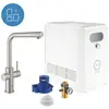 Image de Grohe, Robinetterie de cuisine, Küchenarmatur mit Filterfunktion Blue supersteel matt 31326