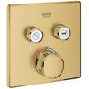 Image de Grohe, Robinetterie de salle de bains, Thermostat GROHTHERM SMARTCONTROL eck 2 absp.ve. cool sunrise brossé