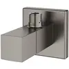 Image de Grohe, Vanne, Robinet équerre EUROCUBE 1/2pouce avec mousseur hard graphite brossé