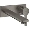 Image de GROHE Facade Mitigeur mural Lineare monocommande 2 trous lavaboTaille L Hard Graphite Brossé