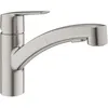 Image de Robinet de cuisine - Supersteel - Mitigeur moncommande évier - Douchette extractible - Bec bas pivotant 90° - Start - 30531DC1