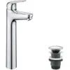 Image de Mitigeur lavabo GROHE Swift avec vidage Push open chromé XL