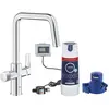 Image de Grohe, Robinetterie de cuisine, blue pure - set keukenkraan start met ultrasafe filterfunctie, chroom