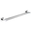 Image de Barre porte-serviette GROHE Start Cube 60 cm 2 barres chromé