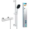 Image de Grohe, Robinetterie de salle de bains, Mitigeur de douche thermostatique Precision Trend QuickFix et ensemble de barres de douche Vitalio