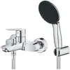 Image de Grohe, Robinetterie de salle de bains, Start QuickFix mitigeur de baignoire et Vitalio Start 110 douchette, coller ou percer, Watersaving